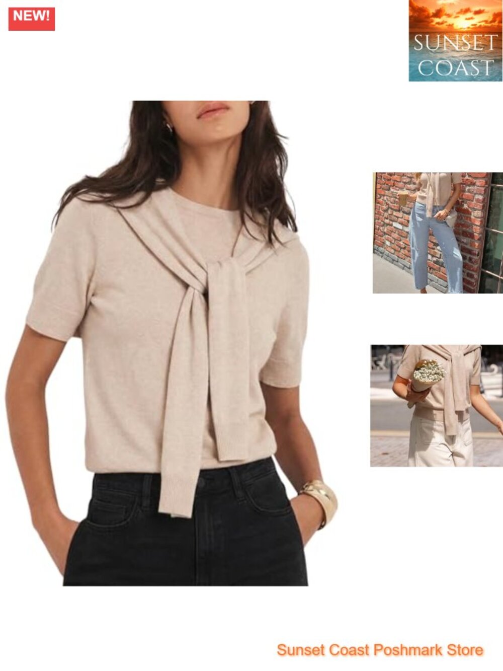 Women's Knit Shawl Top Casual Trendy Pullover Sweater Tee Soft
